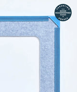 color:Blue | Neighborhood Bundle in Blue, close-up of the giant magnetic tile corner with the Good Housekeeping Parenting Awards badge