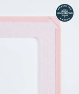 color:Marshmallow | Neighborhood Bundle in Marshmallow, close-up of the giant magnetic tile corner with the Good Housekeeping Parenting Awards badge