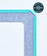 color:Turquoise | Neighborhood Bundle in Turquoise, close-up of the giant magnetic tile corner with the Good Housekeeping Parenting Awards badge
