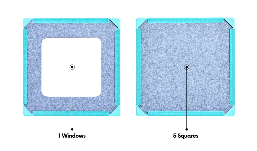Whats included in the squares add-on pack by Superspace